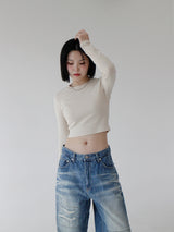 リブカットTシャツ/Rib Cut T-shirt (2color)