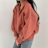 2WAYウールニットジップアップ/two-way wool knit zip-up
