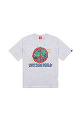 ピースワールドオーバーサイズフィットTシャツ / VENTIQUE Peace World Oversized Fit T-shirt 5color