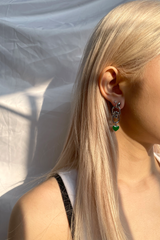 no.213ピアス / no.213 earring silver green