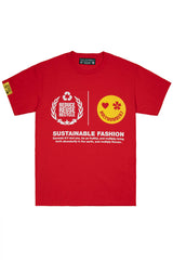 サステナブルキャンペーンTシャツ/SUSTAINABLE FASHION CAMPAIGN 1/2 T-SHIRT_RED