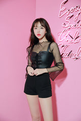 アイレットレザービスチェ / TOP(6165) eyelet leather bustier
