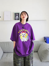 スマイルキャットショートスリーブTシャツ / VENTIQUE Smile Cat Short Sleeve T-shirt 3color