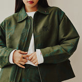 ロマンティックストリートジャカードジャケット/ROMANTIC STREET JACQUARD JACKET_KHAKI