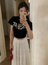 リボンレタリングTシャツ