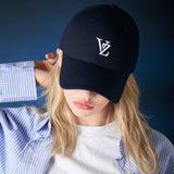 3D Monogram logo over fit ball cap NAVY