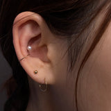 14Kゴールドスワロフスキーパールピアス/14K Gold Swarovski Pearl Piercing (bar 6mm / pearl 5mm)