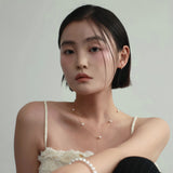 ゴールドパールドロップネックレス / gold pearl drop necklace (material 14K goldfilled)
