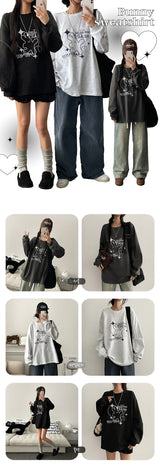 Sharing Boxy Fit Rabbit Sweatshirt