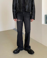 セミデストロイドブーツカットデニム/MG605 Semi Destroyed Bootcut Denim