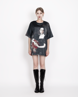 サテンオーバーサイズTシャツ / SATIN OVERSIZE T-SHIRT #LEGACY