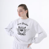 バンブッククラブスウェットシャツ/0 7 banned book club sweatshirt - LIGHT GREY