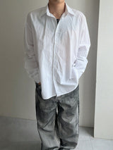 back button slit shirt(2colors)