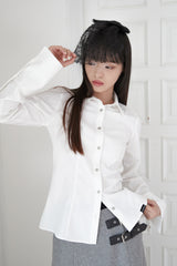 SLIM LINE CUFFS SHIRTS (WHITE)