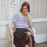 リボンセーラートップ / Ribbon Sailor Top (STRIPE)