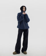 ピンタックブラックブルーワイドパンツ / no.5108 Pintuck Black Blue Wide Pants