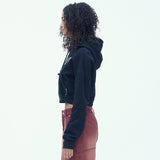 レーシングウォーマー クロップ フード / RACING WARMER CROP HOODIE (BK)