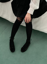 リボンタイストックング (black)