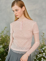 パンチングハーフパフィニットセット / Punching Half Puffy Knit Set (2colors)