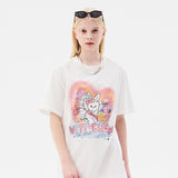 ウィッティバニートムボーイグラフィックTシャツ / WITTY BUNNY TOMBOY GRAPHIC T-SHIRT [WHITE]