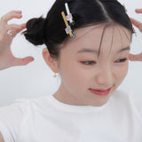 パフィーハートスパークルイヤリング / puffy heart sparkle earring