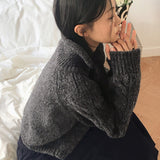 ツイストタートルネックポーラー長袖ニットあり