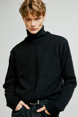 division mohair & soild knit black (6615479156854)