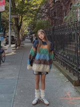 (UNISEX) メロウハンドメイドラウンドニット