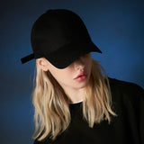 Metal tip over fit ball cap BLACK