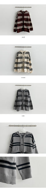 Donner pocket unit price Ra hooded knit cardigan