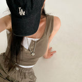 [Bellide made] Get-Up Snap Button Sleeveless