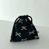 RIBBON STRING POUCH (2 color)