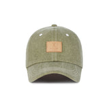 VA Square Pigment Label Ball Cap / Deep Green