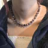 Snowflake necklace (red)
