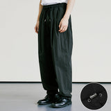 ナイロン2WAYワイドカーブフィットバンディングパンツ / NYLON 2WAY WIDE CURVE FIT BANDING PANTS BLACK