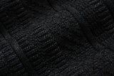 ミックス ジャカード ニット ロングスリーブ / Mix jacquard Knit Longsleeve K10 Matte Black