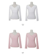 2WAYラップVネックTシャツ (4color)