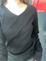 V-NECK KNIT BLACK