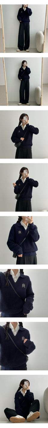 ベジークラウンカラーニットウェア / Veggie Crown Collar Knitwear