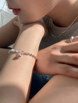 [92.5silver]フックハートブレスレット