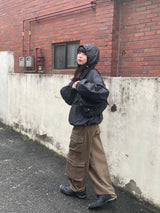 レイヤードフードジャンパー