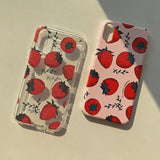 ストロベリー スマホケース/Strawberry (Galaxy) Jelly Case