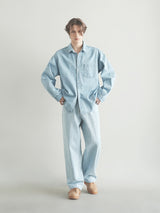 スロップワイドデニムパンツ / M198 SLOP WIDE DENIM PANTS_LIGHT BLUE