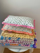 Candy Pop Checkered Frill Mini Cushion Cover Baby Pillow
