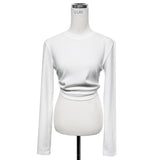 アップストリングバックスリット長袖
