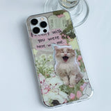 フラワーキャットフォーンハードケース / Flower Cat Phone Hard Case