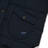 CHERRY BASIC QUILTING HOOD JACKET [NAVY]