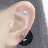 パープルライキ―ピアスセット/[Styling] Purple Liky Piercing Set (5 set)