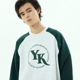 YKアップリケラグランスウェットシャツ / YK applique raglan sweatshirts