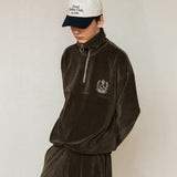 GHCコーデュロイハーフジップ/GHC CORDUROY HALF ZIP-UP_BROWN